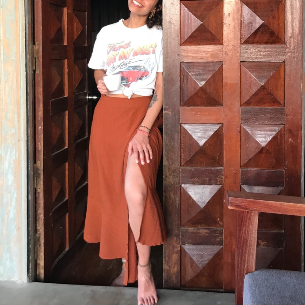 SOLD Urban Outfitters terracotta wrap dress